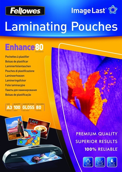 Изображение Fellowes ImageLast A3 80 Micron Laminating Pouch - 100 pack
