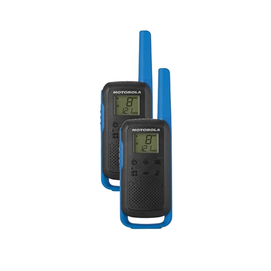 Picture of Motorola Talkabout T62 two-way radio 16 channels 446.00625 - 446.19375 MHz Black, Blue