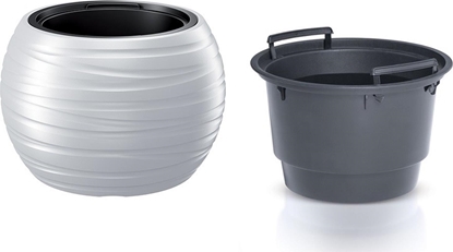 Изображение Prosperplast Doniczka z wkadem Maze DBMZK400 biaa