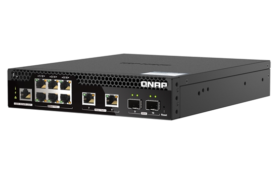 Picture of QNAP QSW-M2106PR-2S2T network switch Managed L2 10G Ethernet (100/1000/10000) Power over Ethernet (PoE) 1U Black