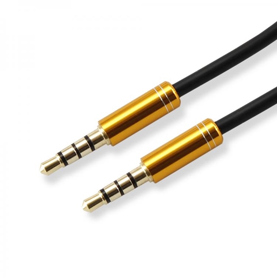 Picture of Sbox 3535-1.5G AUX Cable 3.5mm To 3.5mm Golden Kiwi Gold