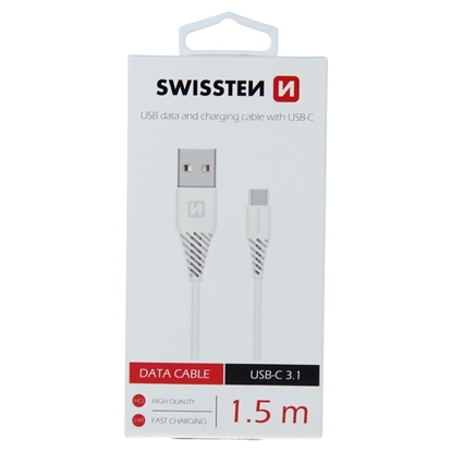 Attēls no Swissten Basic Universal Quick Charge USB-C Data and Charging Cable 1.5m
