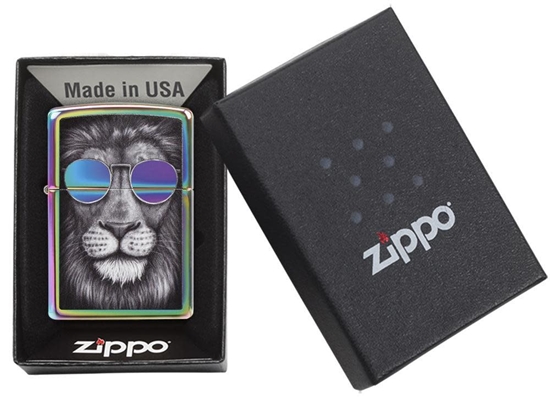 Picture of Zippo Lighter 151CI407606 Lion in Sunglasses