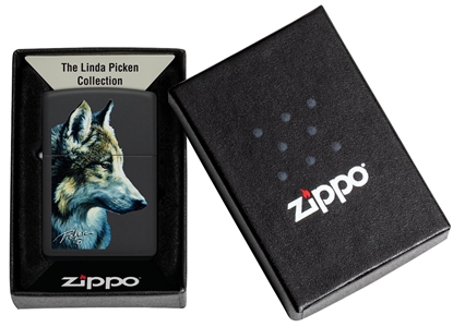 Picture of Zippo Lighter 48598 Linda Picken Wolf Head