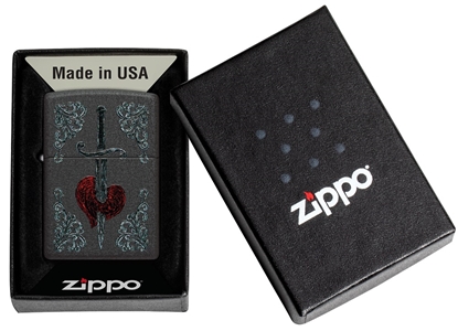 Picture of Zippo Lighter 48617 Heart Dagger Tattoo Design
