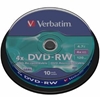 Изображение 1x10 Verbatim DVD-RW 4,7GB 4x Speed, matte silver Cakebox