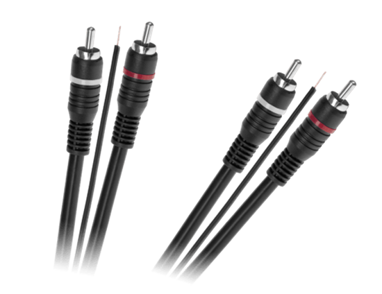 Изображение 2 x RCA - 2 x RCA kabelis ar vadības vadu | Garums 5 metri | Auto Audio