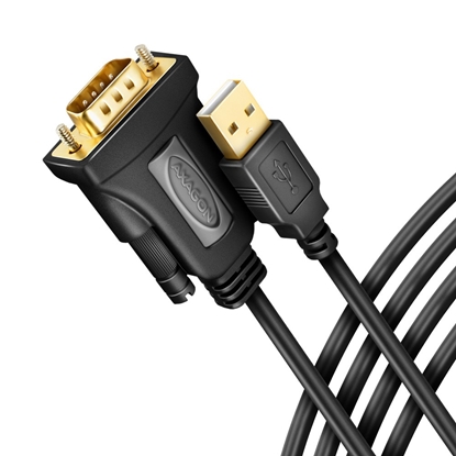 Attēls no ADS-1PQN Adapter USB 2.0 > RS-232 Port szeregowy, 1,5m kabel, chip FTDI