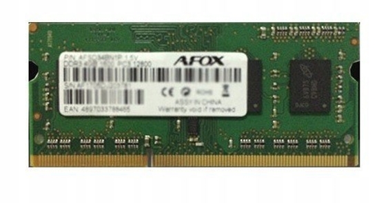 Picture of AFOX SO-DIMM DDR3 4G 1333MHZ MICRON CHIP LV 1,35V