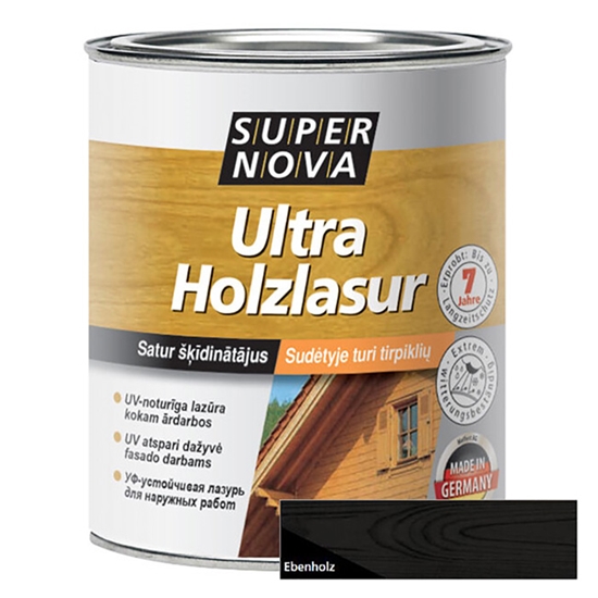 Изображение Aizsarglīdzeklis kokam Ultra Holzlasur ebenkoks, 0.375L