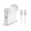 Picture of ALOGIC USB-C Wall Charger 60W‚ Travel Edition‚ Includes plugs for AU US EU and UK - WHITE