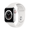 Изображение Apple Watch 6 GPS + Cellular 40mm Stainless Steel Sport Band, silver/white (M06T3EL/A)