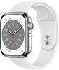 Изображение Apple Watch 8 GPS + Cellular 45mm Stainless Steel Sport Band, silver/white (MNKE3EL/A)