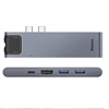 Picture of Baseus CAHUB-L0G 7 in 1 Dock Station For MacBook / HDMI / 2 x USB 3.0 / USB-C / RJ45 / SD / Micro SD Thunderbolt C+