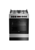 Picture of BEKO Cooker FSM62320DSS 60 cm, A, Gas/Electric, LED screen, Inox color/black glass