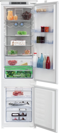 Изображение BEKO Refrigerator BCNA306E4SN Built In, 193.5cm, Energy class E, HarvestFresh, Neo Frost, Metal Wall