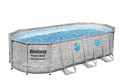 Picture of Bestway Levant 56716 above ground pool Framed pool Oval 13430 L Brown