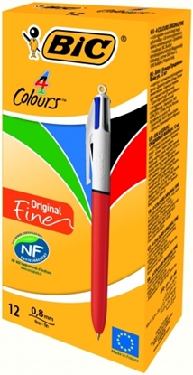 Picture of BIC Ballpoint pens 4 COLOURS FINE, Box 12 pcs. 233843