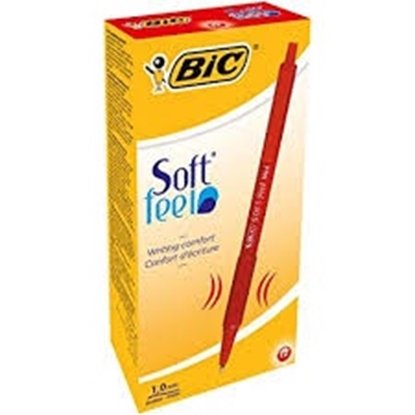 Attēls no BIC Ballpoint pens SOFTFEEL CLIC 0.32 mm, red, Box 12 pcs.