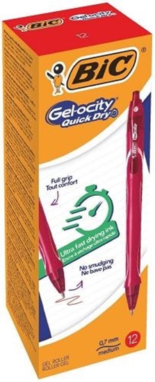 Picture of BIC Gell Pen Gelocity QUICK DRY Red, Box 12 pcs. 494671