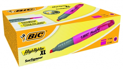 Изображение BIC Highlighter XL 2-5 mm, pink, Box 10 pcs. 247130