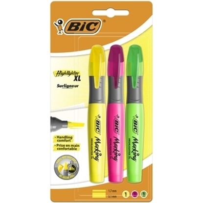 Изображение BIC Highlighter XL 2-5 mm, Set 3 colours 247215
