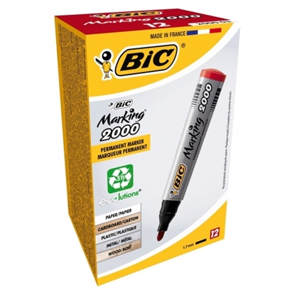 Picture of BIC permanent MARKER ECO 2000 2-5 mm, red, Box 12 pcs. 000033