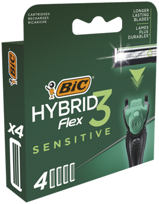 Изображение BIC Shaving heads HYBRID 3 FLEX SENSITIVE (4 pcs)