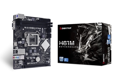 Attēls no Biostar H61MHV3 motherboard Intel® H61 LGA 1155 (Socket H2) micro ATX