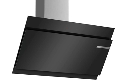 Picture of Bosch Serie 6 DWK97JM60 cooker hood Wall-mounted Black, Stainless steel 722 m³/h A+