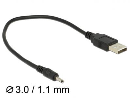 Picture of Cable USB Type-A Plug Power  DC 3.0 x 1.1 mm male 27 cm