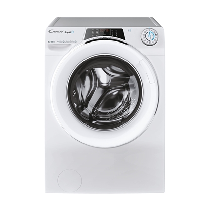 Изображение Candy | Washing Machine | RO 1486DWMCT/1-S | Energy efficiency class A | Front loading | Washing capacity 8 kg | 1400 RPM | Depth 53 cm | Width 60 cm | Display | TFT | Steam function | Wi-Fi | White