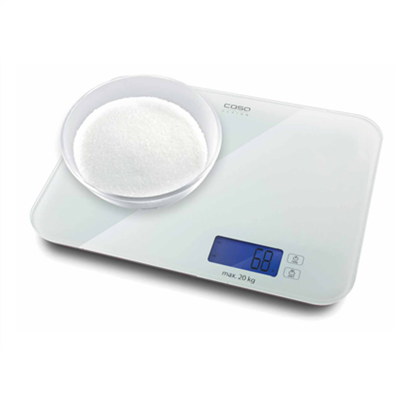 Attēls no Caso | Designer kitchen scales LX 20 | 03294 | Maximum weight (capacity) 20 kg | Graduation 5 g | Display type | White