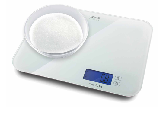 Picture of Caso Designer kitchen scales LX 20 03294 Maximum weight (capacity) 20 kg, Graduation 5 g, White