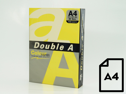 Picture of Colour paper Double A, 80g, A4, 500 sheets, Lemon