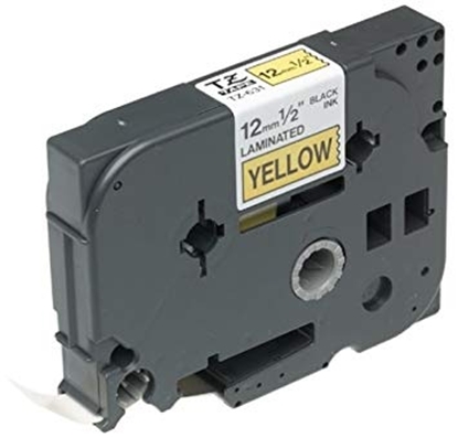 Attēls no Compatible Brother TZe-631 Yellow/Black (TZE631) 12mm, 8m