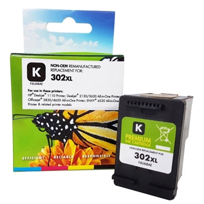 Attēls no Compatible Static-Control Hewlett-Packard 302XL (F6U68AE) Black, 480 p.