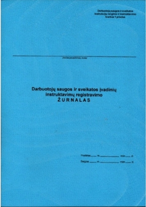 Attēls no Darbuotojų saugos ir sveikatos įvadinių instruktavimų registracijos žurnalas A4, vertikalus, 10 lapų