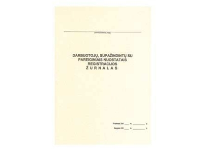 Picture of Darbuotojų, supažindintų su pareiginiais nuostatais, registracijos žurnalas, A4 (24) 0720-022
