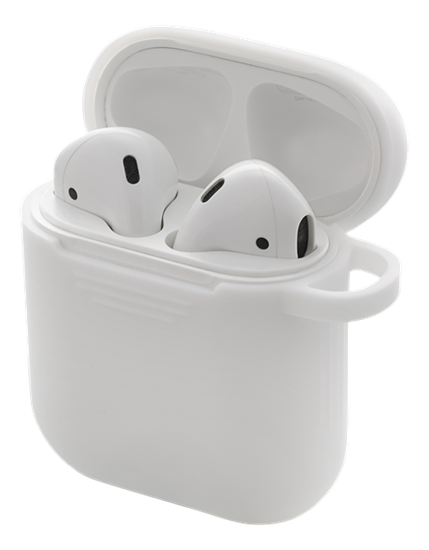 Picture of Dėklas DELTACO AirPods, silikoninis, baltas / MCASE-AIRPS002