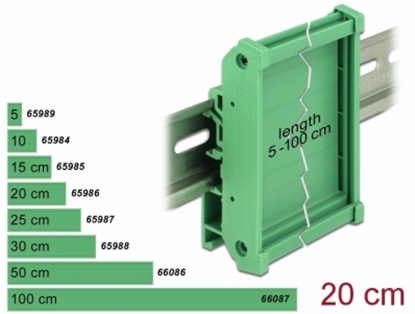 Изображение Delock Board Holder (72 mm) for DIN Rail 20 cm long