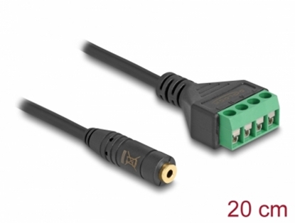 Attēls no Delock Cable Stereo jack female 2.5 mm 4 pin to Terminal Block Adapter 20 cm