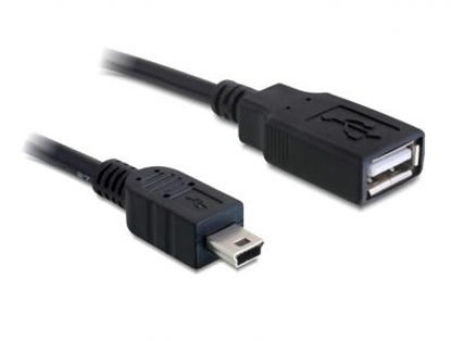 Attēls no Delock Cable USB 2.0-A female  mini USB male 0,5 m