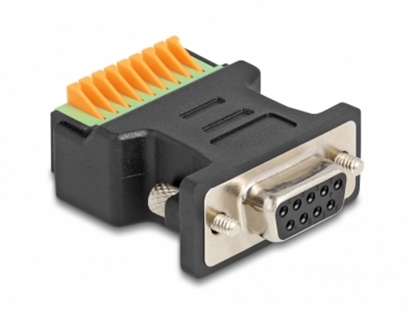 Attēls no Delock D-Sub 9 female to Terminal Block Adapter with push-button