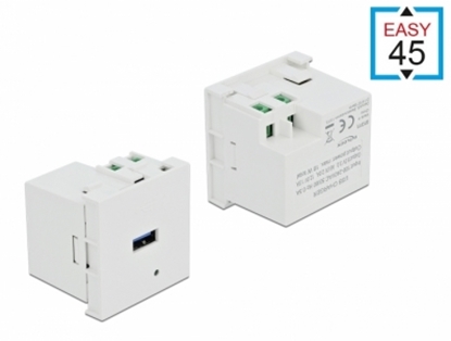 Picture of Delock Easy 45 USB Ladeportmodul 1 x USB Typ-A