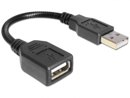 Attēls no Delock Extension Cable USB 2.0 AA flexible (goose neck) 16 cm
