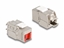 Attēls no Delock Keystone Module RJ45 jack to LSA Cat.6A toolfree with red dust cover