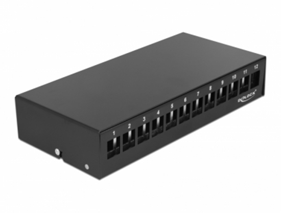 Picture of Delock Keystone Patch Panel 12 Port black