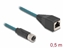 Picture of Delock M12 Adapter Cable X-coded 8 pin female to RJ45 female 50 cm
