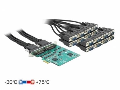 Attēls no Delock PCI Express Card to 16 x Serial RS-232 High Speed ESD protection